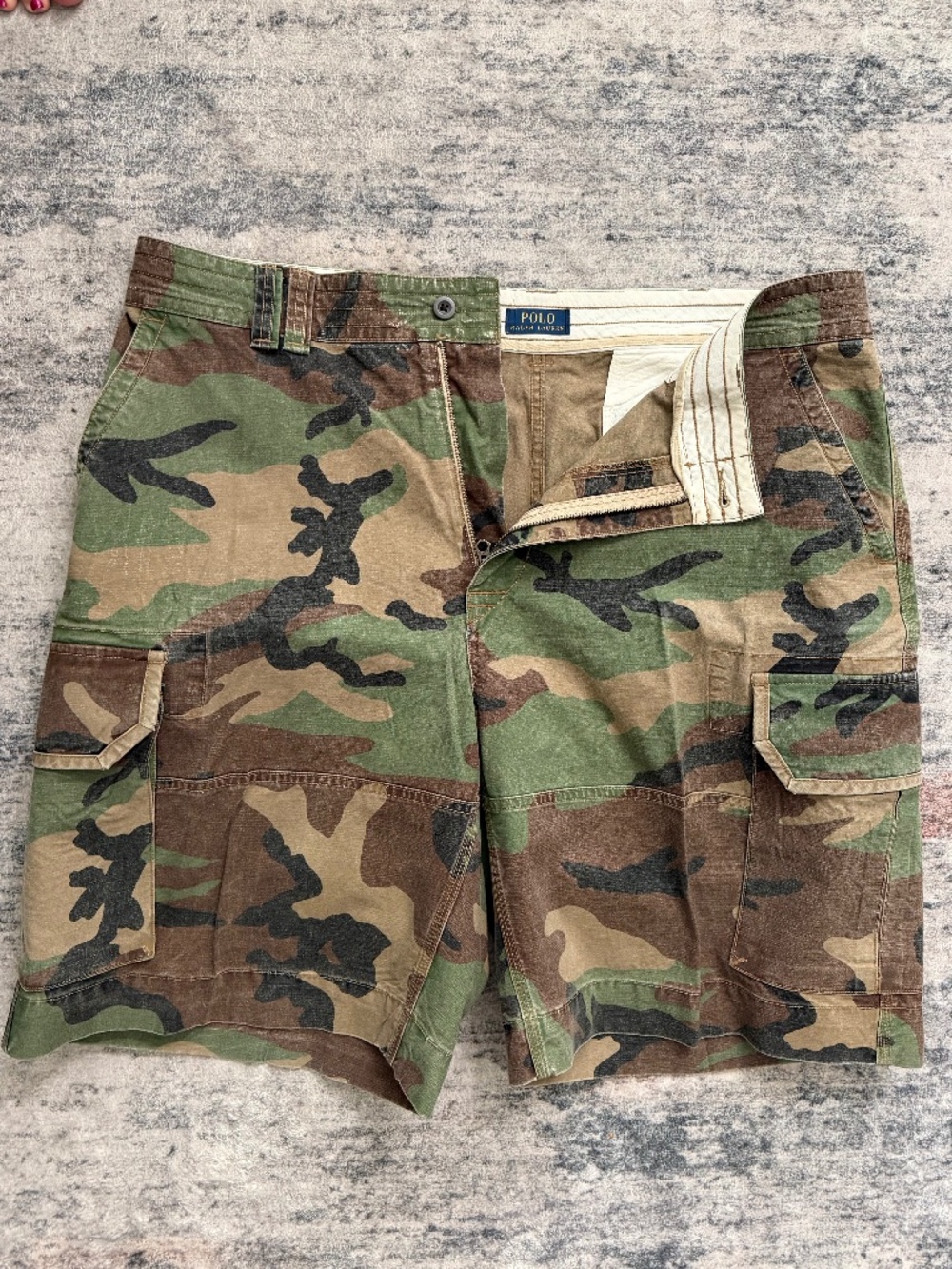 Polo Ralph Lauren Men’s Woodland Camo Cargo Shorts Military Utility